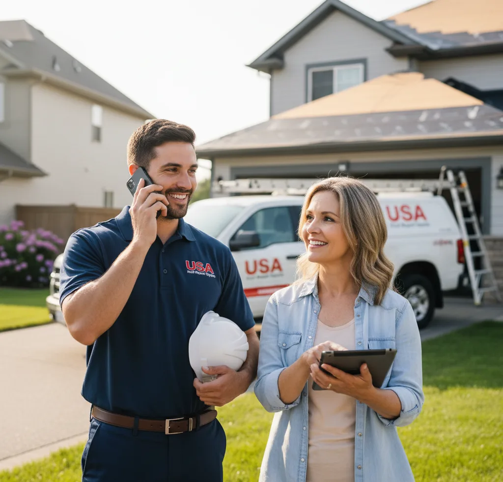 USA Roof Repair Experts customer support in Churubusco